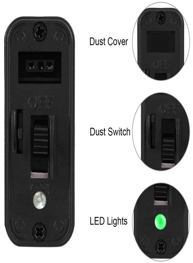 DKARDU RC Switch, 2pcs JR Heavy Duty RC Switch Connector JR Style On Off Connector Accessory for Receiver Servo, with LED Green - Image 3